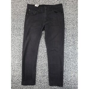 Levis 512 Slim Fit Jeans Mens 33x30 Black Denim 04511-4406